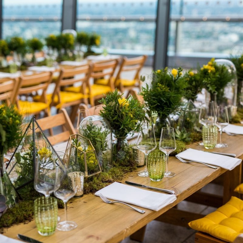 sky garden green centrepiece