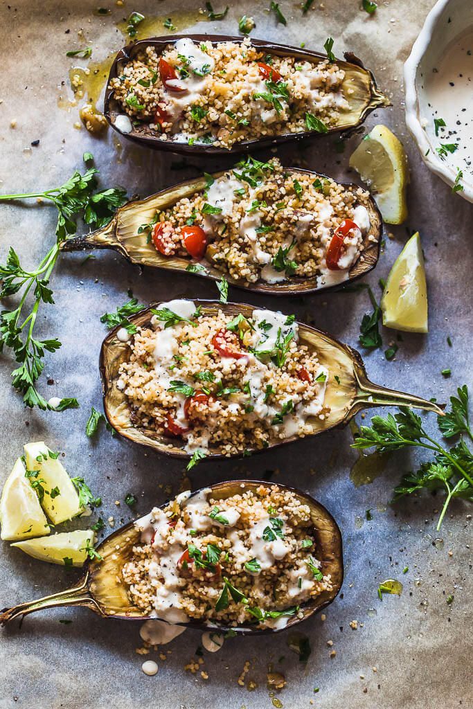 Stuffed Eggplants with couscous