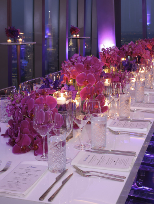 A flower-decorated table by Jen Gould